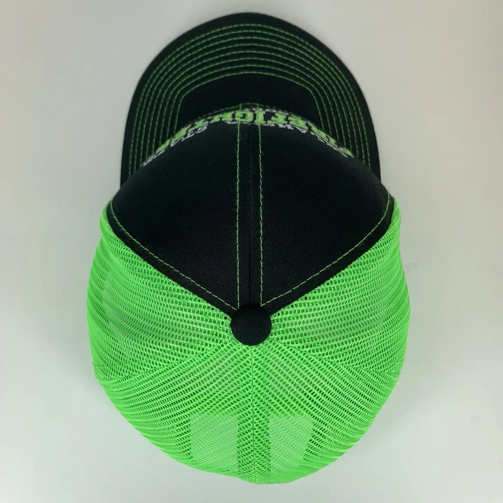 Oklahoma State Firefighters Association Hat Green Mesh Pacific 104c Snapback Cap
